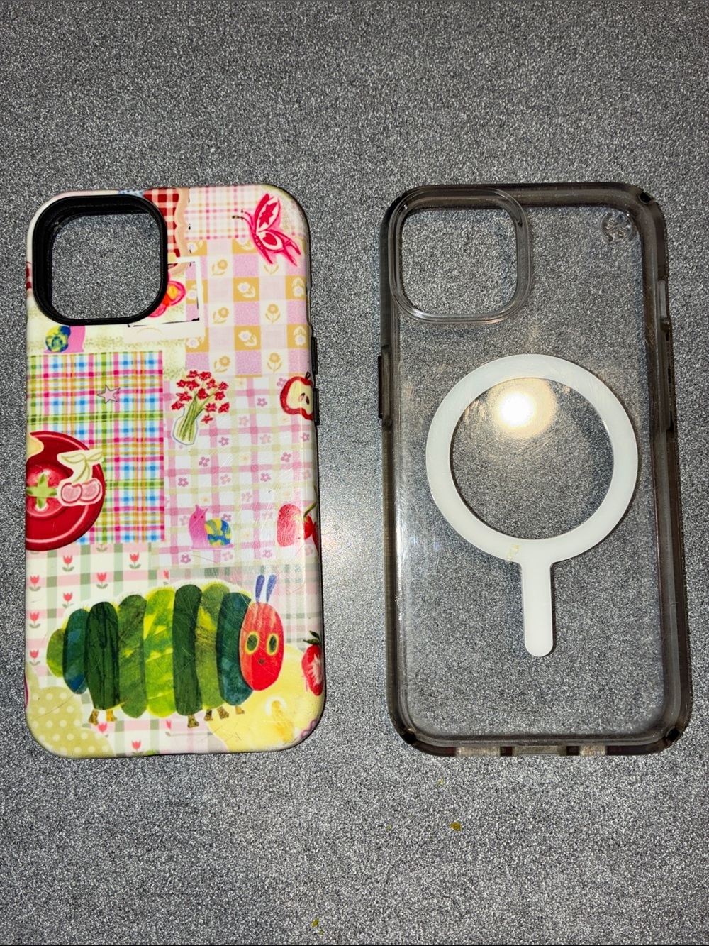 Clear MagSafe-Compatible Phone Case & very hungry caterpillar case